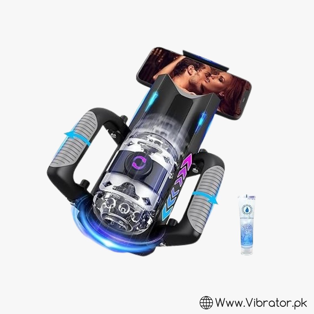 Hands Free Pocket Pussy with 12cm Blowjob Machine