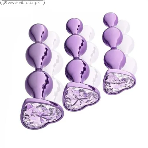 3 Pcs Metal Anal Butt Plugs Adult Sex Toys In Pakistan