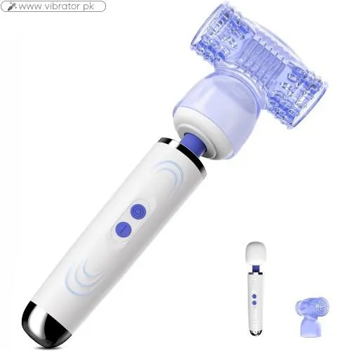 Vibrator Wand Massager With Male Masturbator Attachment Sex Toys